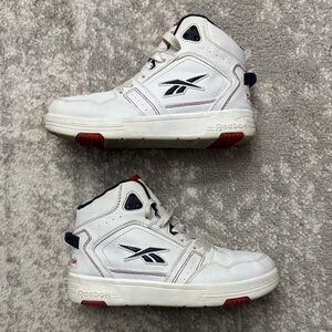 Reebok Kids White and Navy High-Top Sneakers